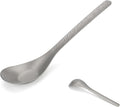 Long-Handled Relief Carving Soup Ladle Spoon, 6.7 in Pure Titanium Stirring Spoon for Coffee, Tea, Soup, Dessert, Ice, Bar, Kitchen, Cooking, Gift for Lovers
