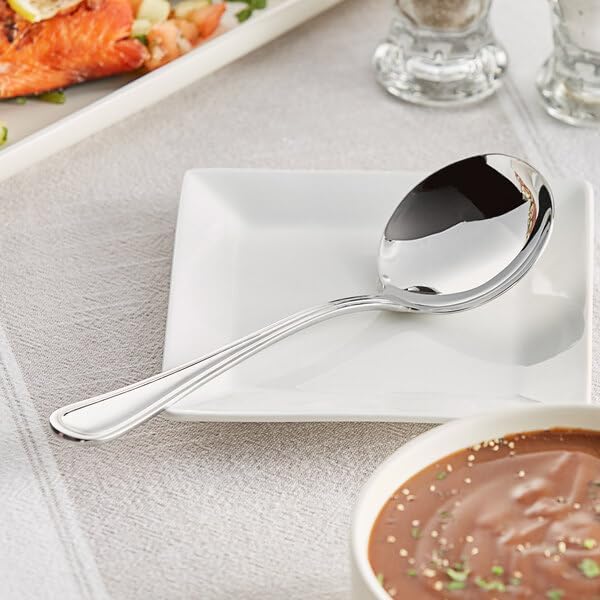 Edgeworth Gravy Ladle, 18/8 Stainless Steel, Silver, Extra Heavy Weight, 0.875 oz Capacity, 7 Inch, Polished Finish, Dishwasher Safe
