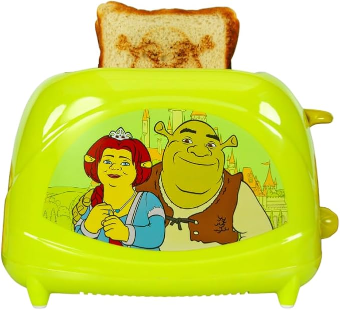 Uncanny Brands Shrek Two-Slice Toaster - Toasts Shrek’s Iconic Face Right On Your Bread