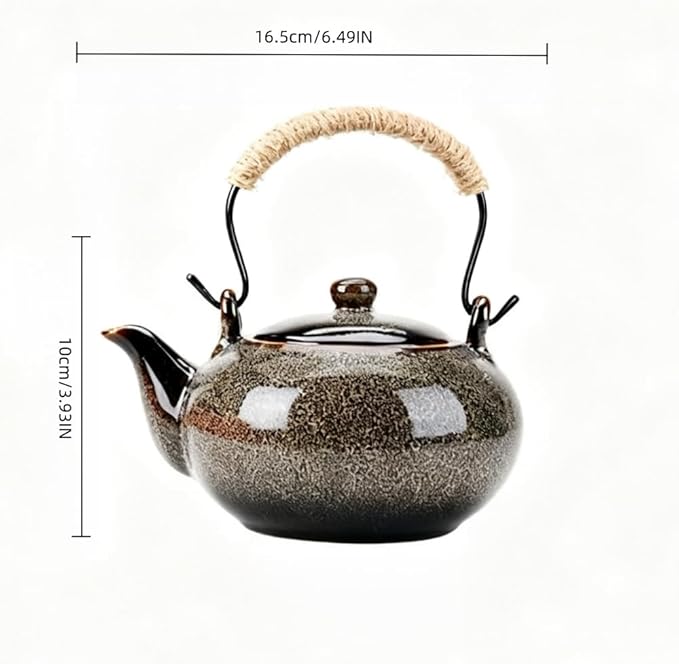 Toptier Leaf Teapot, Porcelain Tea Pot with Stainless Steel Infuser, Blooming & Loose Leaf Ceramic Teapot, 37 Ounce,green