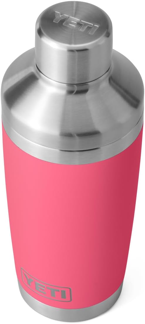YETI Rambler 20 oz Cocktail Shaker, Stainless Steel, Vacuum Insulated, Tropical Pink
