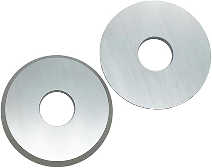 LU&MN Carbide Paint Scraper Blades,Round Blades,ΦDia-17mm, Thick-1.5mm, Hole dia-5.5mm, Bevel-25°，Ultra Sharp & Wear Resistant for Removing Paint, Glue, Grout, Pack of 10PCS