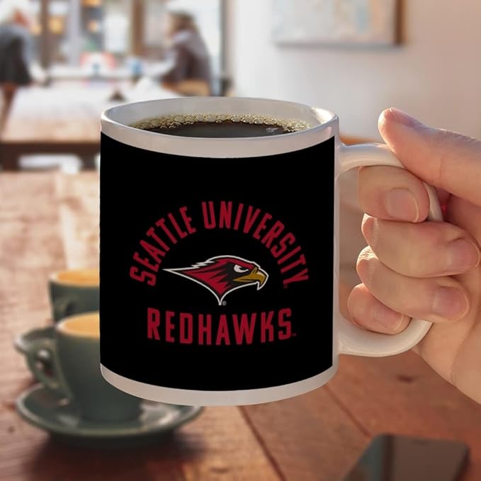 Seattle Redhawk Ceramic Coffee Mug, Novelty Gift Mugs for Coffee, Tea and Hot Drinks, 11oz, White