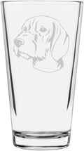 Wirehaired Vizsla Custom Personalized Dog Themed Etched All Purpose 16oz Pint Glass