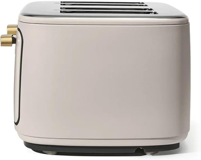 Beautiful 4 Slices Toaster - 7 Shade Settings, Touch Display, Extra-Wide Slots for Bagels, Gluten-Free & Frozen Presets, LED Countdown, Removable Crumb Tray, 1800-watt toasting (Porcini Taupe)