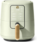 Beautiful 3 Quart Digital Air Fryer with TurboCrisp Technology – Matte Finish, Touchscreen, Nonstick Basket (Sage Green)
