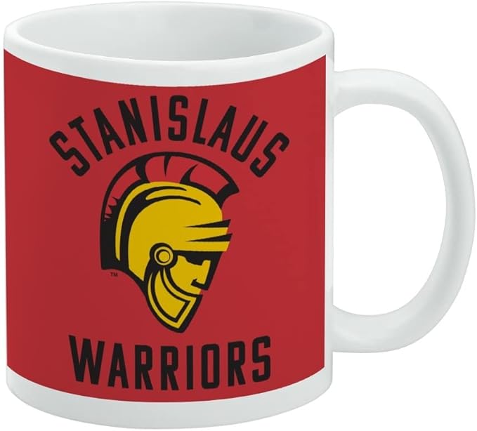 California State University Stanislaus Warriors Logo Ceramic Coffee Mug, Novelty Gift Mugs for Coffee, Tea and Hot Drinks, 11oz, White