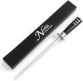 Professional Honing Steel 12”, Magnetized for Safety, No Rust, No Cheap Plastic! Noble’s Knife Sharpener Has an Oval Handle for a Firm Grip and is Built For Daily Use, Perfect for Chefs!