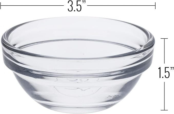 Beille 3.5 Inch Cooking Baking Supplies Glass Pinch Bowl Ramekins, 12pc