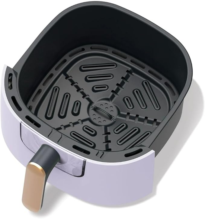 Beautiful by Drew Barrymore 6-Quart Digital Air Fryer, TurboCrisp Technology, Touch-Activated Display, 1750W, 90–400°F, Dishwasher-Safe Basket (LAVANDER)