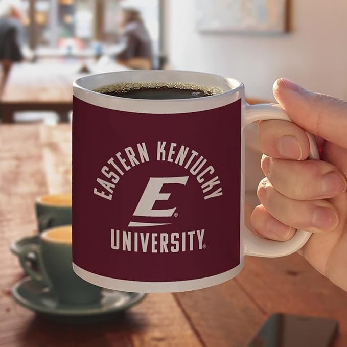 Eastern Kentucky Colonels Ceramic Coffee Mug, Novelty Gift Mugs for Coffee, Tea and Hot Drinks, 11oz, White