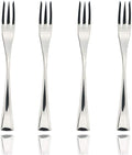 JASHII 18/10 Stainless Steel 4 Piece Mirror Polished Silver Fish Fork Silverware Server Utensil Set
