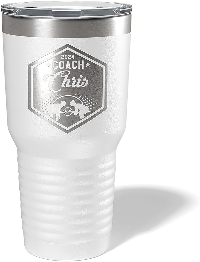 Wrestling Coach gifts, Tumbler, Coach tumbler, Wrestling gifts, Coach Beer glass, Coach gift, Coach gifts, Wrestling Coach (Wrestling Hexagon, White, Wrestling Hexagon 30oz Black)
