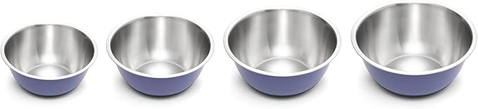 Fox Run Stainless Steel Mixing Bowl, Purple, 4.25 Quart