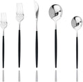 JASHII 30-Piece Stainless Steel Satin Finish Flatware Set, Mirror Polished Tableware Cutlery for Home and Restaurant, Dishwasher Safe