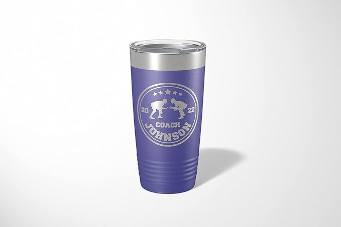 Wrestling Coach gifts, Tumbler, Coach tumbler, Wrestling gifts, Coach Beer glass, Coach gift, Wrestling Coach, Coach gifts, Wrestling Coach (Wrestling Circle, Purple, 20oz Tumbler)