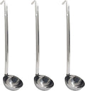 4 Oz Stainless Steel Ladle, 3 Pcs Sturdy Soup Ladle, 11.8" Long Handle Length for Stirring, Portioning and Serving Soup and Stew in Restaurants and Home (3.15" Bowl Diameter）