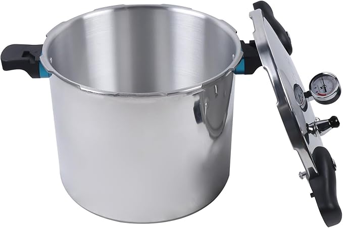 22L/23Qt Aluminium Alloy Pressure Pot, Thickened Pressure Cooker Family Pressure Cookers Super Safety Lock Devices for Everyday1-30 People Use