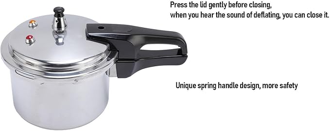 Aluminium Alloy Pressure Cooker Large Capacity Explosion Proof Canning Pot Cooker for Family Gatherings (18CM/3L)