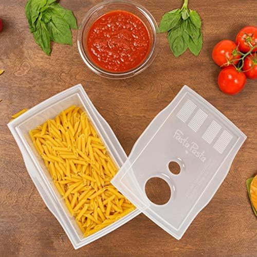 Fasta Pasta Microwave Pasta Cooker- The Original (2PK)- Cooks up to 4 Servings- No Mess, Sticking or Waiting For Boil- Perfect Al Dente Pasta Every Time- For Dorms, Kitchens, Offices- Made in the USA