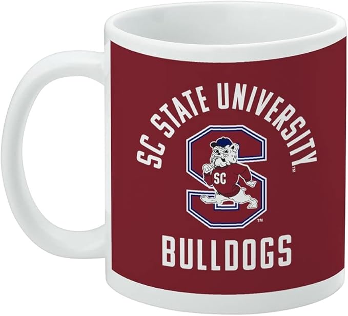 South Carolina State Bulldogs Ceramic Coffee Mug, Novelty Gift Mugs for Coffee, Tea and Hot Drinks, 11oz, White