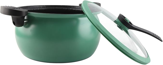 Big Capacity Non Stick Micro Pressure Cooker Multi Functional Kitchenware with Visual Lid for Home Cooking (5L)