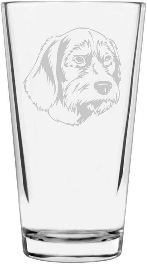 Pudelpointer Custom Personalized Dog Themed Etched All Purpose 16oz Pint Glass