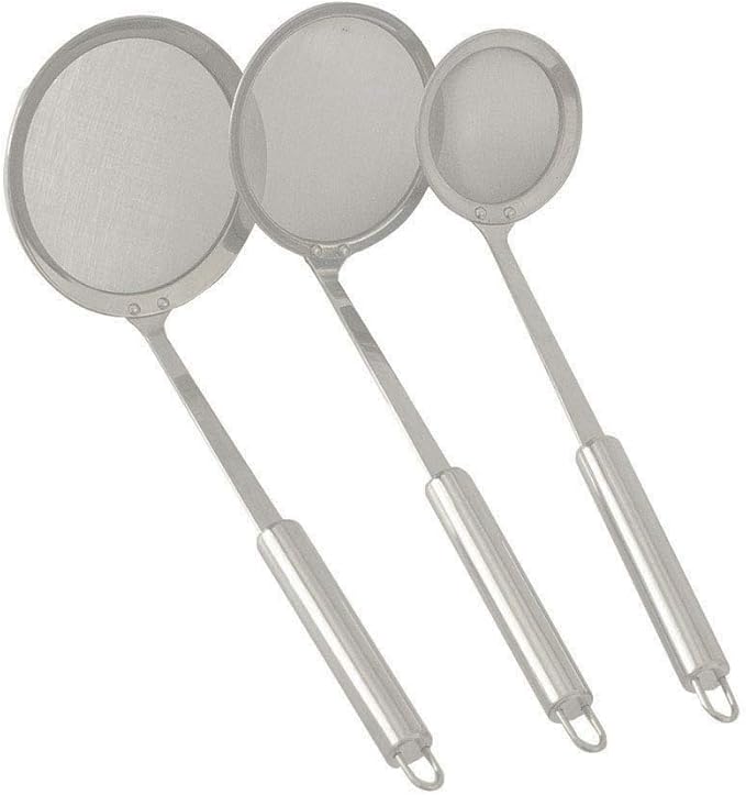 KINGSUPER Hot Pot Fat Skimmer Spoon Stainless Steel Mesh Food Strainer for Oil Filter Skimming Grease and Foam