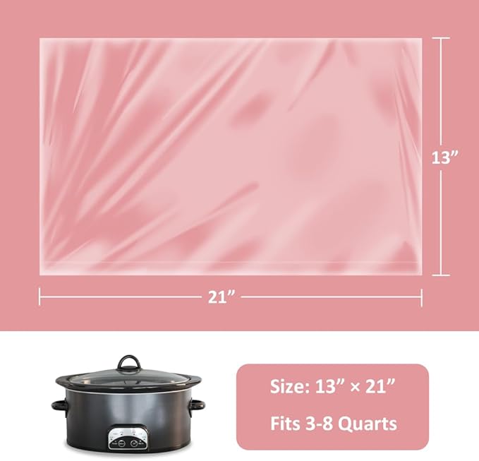 [2 For Free] 12 bags Ebelbo Nylon Pot liners, Slow Cooker Liners 13x21 Inch Large Size Disposable Roaster Cooking, Fit for 3-8QT Oval & Round Pot