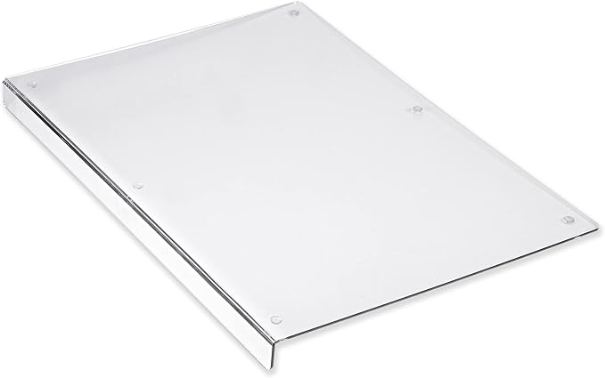 Cutting Board with Lip Edge – Clear Acrylic – Non-Slip – 20” x 16” – Countertop Protector for Chopping and Cutting Food