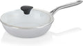 TECHEF 8-inch Ceramic Nonstick Frying Pan, Heavy-Gauge Aluminum, Induction Compatible, with Cover, Made in Korea