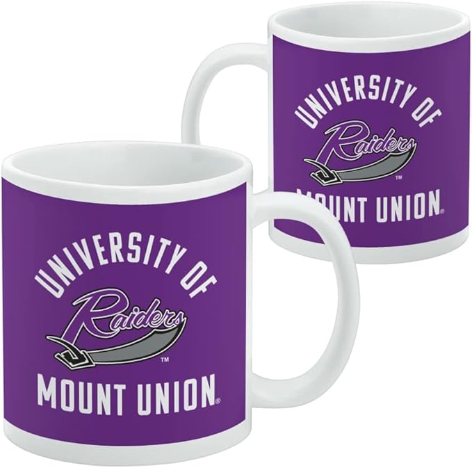University of Mount Union Raiders Ceramic Coffee Mug, Novelty Gift Mugs for Coffee, Tea and Hot Drinks, 11oz, White