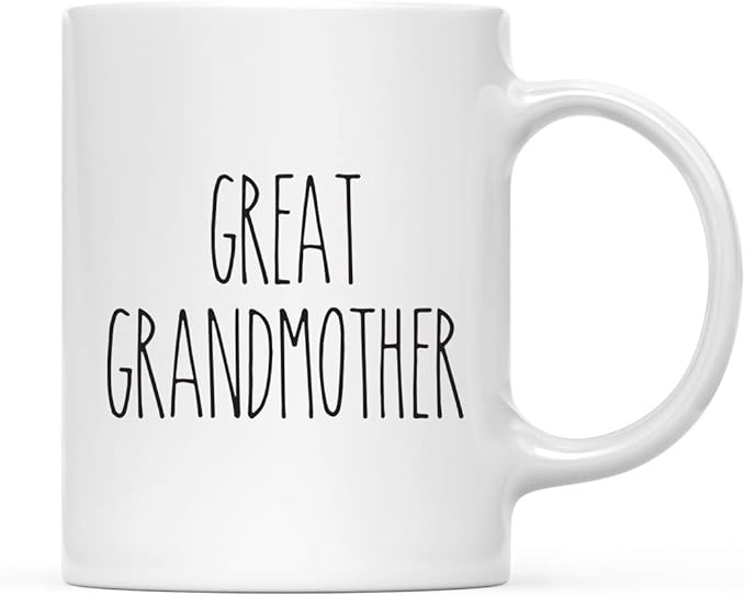 Andaz Press Simple Rustic Farmhouse Kitchen Decor 11oz. Ceramic Coffee Tea Mug Gift, Great Grandmother, 1-Pack, Mother's Day Birthday Christmas Gift Ideas for Family, Friends