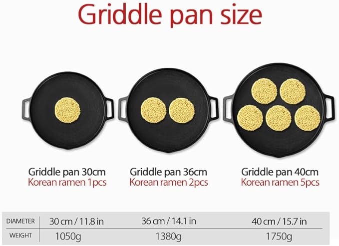 Korean BBQ C IH Griddle Grill Pan, Nonstick Coating, All Stove(Gas, Electric & Induction), Indoor Outdoor Griddle (16 IN)