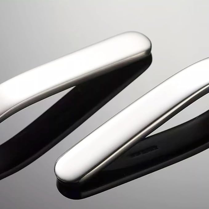 Skimmer & Ladle Set, Korean Style Serving Ladles, 1x Serving Ladle Spoon, 1 x Skimmer with hole, Stainler, 18/10 Stainless Steel, 7Inch Length, Silver, Korean Mukbang, Ramen