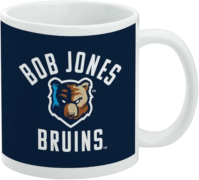 Bob Jones University Bruins Logo Ceramic Coffee Mug, Novelty Gift Mugs for Coffee, Tea and Hot Drinks, 11oz, White