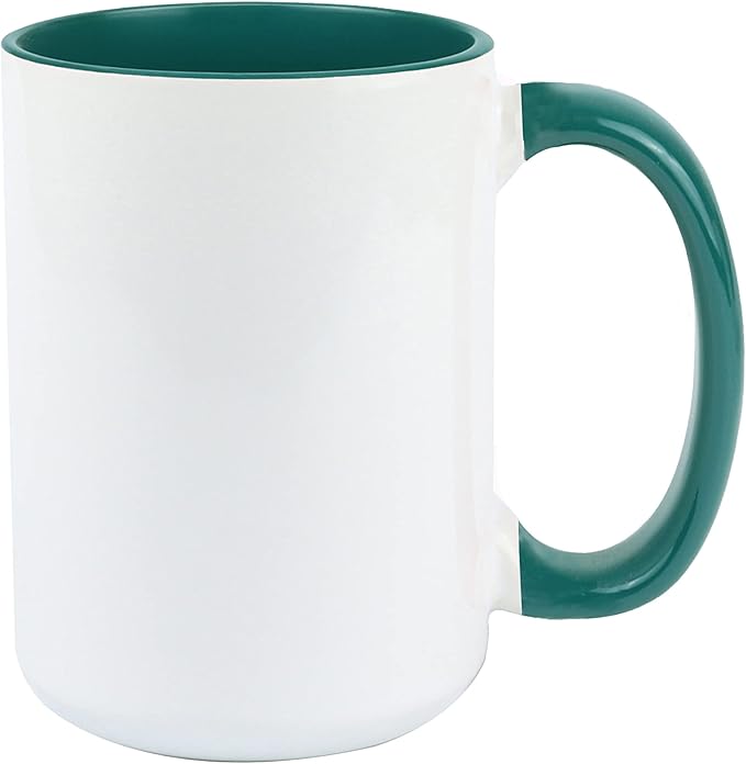 Ceramic 15oz Sublimation Coffee Mug, 6 Assorted Colors Option #2, Case of 24