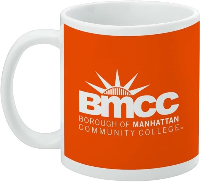 Borough of Manhattan Community College Panthers Logo Ceramic Coffee Mug, Novelty Gift Mugs for Coffee, Tea and Hot Drinks, 11oz, White