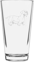Cesky Terrier Dog Themed Etched All Purpose 16oz Pint Glass