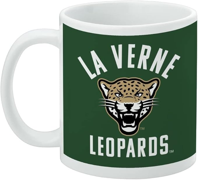 University of La Verne Leopards Logo Ceramic Coffee Mug, Novelty Gift Mugs for Coffee, Tea and Hot Drinks, 11oz, White