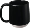 Miicol Ceramic Coffee Mug, 16 oz Large Coffee Cup, Tea Mug with Handle, Flat Bottom Mug for Men, Women, Office, Microwave and Dishwasher Safe, Multi-Color, Panda Black