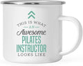 Andaz Press 11oz. Stainless Steel Campfire Coffee Mug Gift, This is What an Awesome Pilates Instructor Looks Like, 1-Pack, Birthday Gift Ideas Coworker Him Her, Includes Gift Box