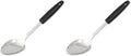 Chef Craft Select Basting Spoon, 12 inch, Stainless Steel/Black (Pack of 2)