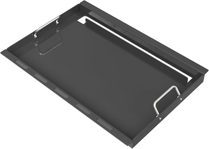 Full Size Griddle Insert for Weber Genesis 300 Series Gas Grills, 7524 Flat Top Grill Griddle Insert with Handles for Weber Genesis E310 E320 S330 EP310 EP320 EP330 CEP-310 Series, Carbon Steel