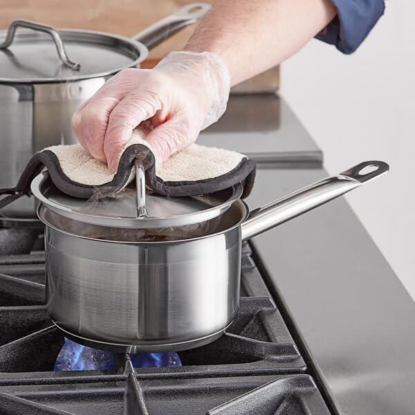 SS1 Series 2 Qt Stainless Steel Sauce Pan with Aluminum-Clad Bottom, Silver, NSF Listed, Induction Ready, Dishwasher Safe, Welded Handle, Includes Lid, 3.75 Inch Height