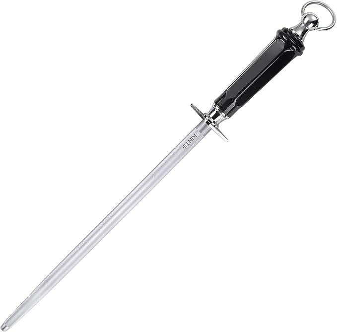 Honing Steel Professional Knife Sharpeners,12 inch Sharpening Steel Honing Rod,High Carbon Sharpening Rod, Fine Lines, High hardness, Wear Resistant, knife sharpening