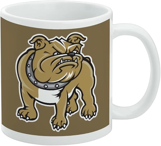 Bryant University Bulldogs Logo Ceramic Coffee Mug, Novelty Gift Mugs for Coffee, Tea and Hot Drinks, 11oz, White