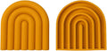Silicone Trivets for Hot Dishes – Heat-Resistant, Non-Slip Pot Holders for Kitchen & Coasters – Durable Hot Pads for Pots, Pans, Baking Dishes & Kitchen Appliances (Honey Mustard - 2pcs)