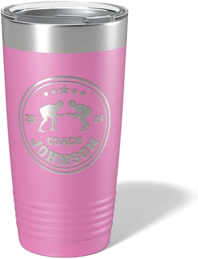 Wrestling Coach gifts, Tumbler, Coach tumbler, Wrestling gifts, Coach Beer glass, Coach gift, Wrestling Coach, Coach gifts, Wrestling Coach (Wrestling Circle, Lilac, 20oz Tumbler)