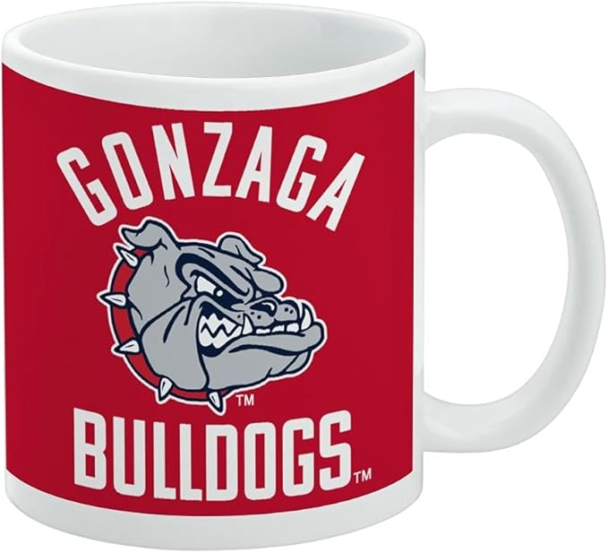 Gonzaga University Bulldogs Ceramic Coffee Mug, Novelty Gift Mugs for Coffee, Tea and Hot Drinks, 11oz, White